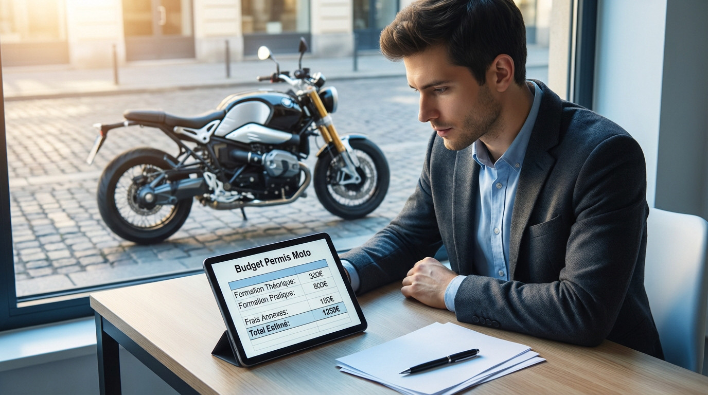 Coût moyen d'un permis moto A2 en 2026 avec équipements de sécurité