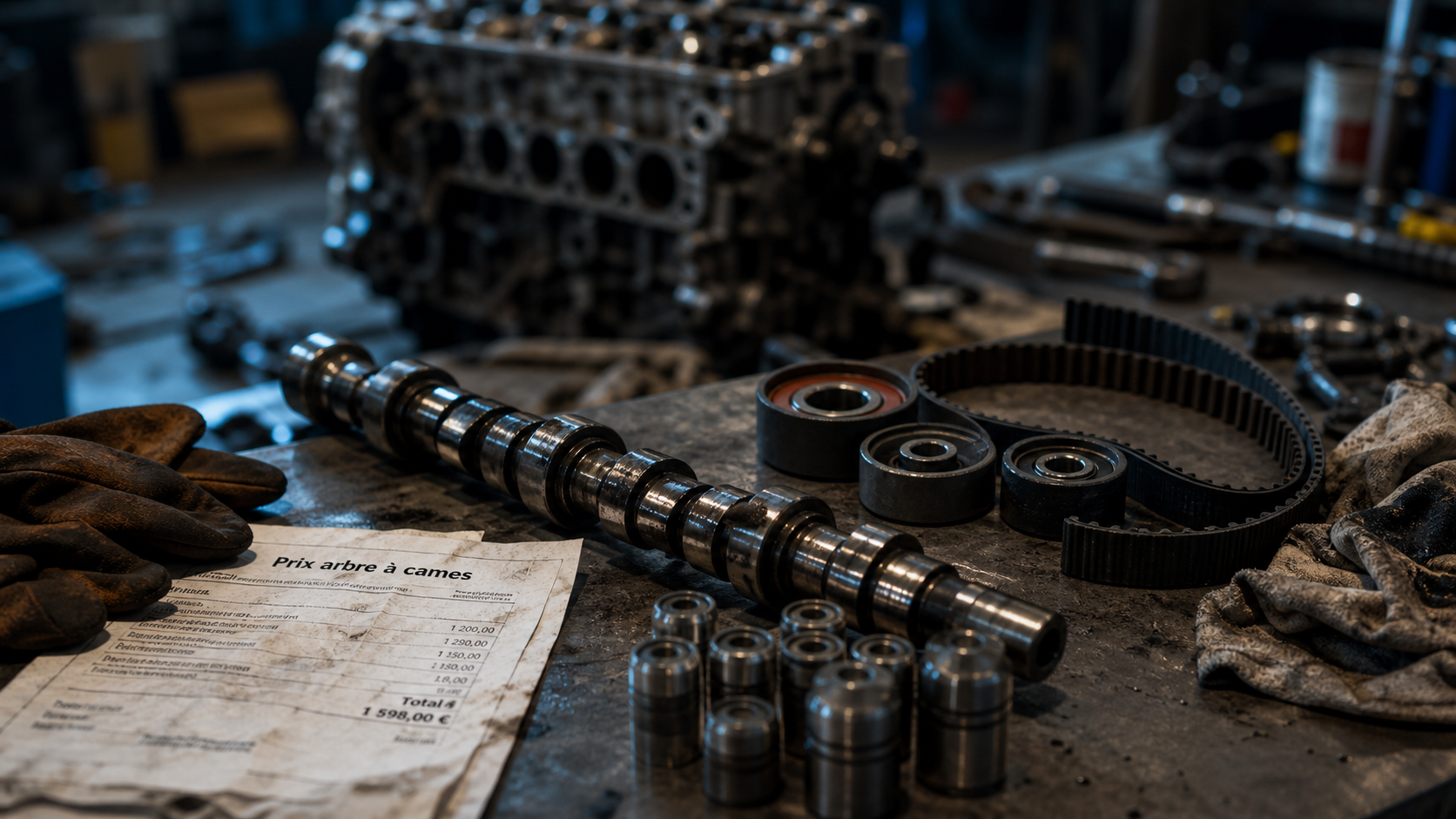Arbre à came prix : moteur en atelier, distribution