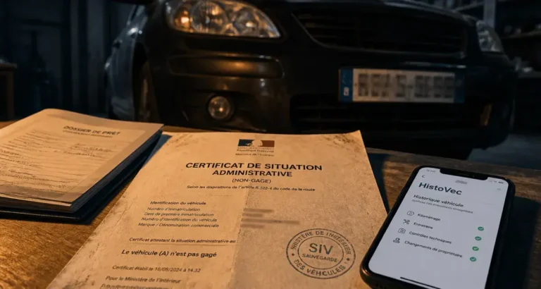 Comment savoir si ma voiture est gagée : certificat non-gage HistoVec