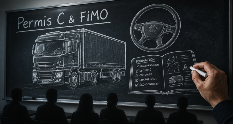 prix permis c + fimo aftral camion tableau noir