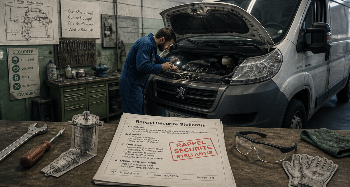 rappel moteur stellantis utilitaire atelier