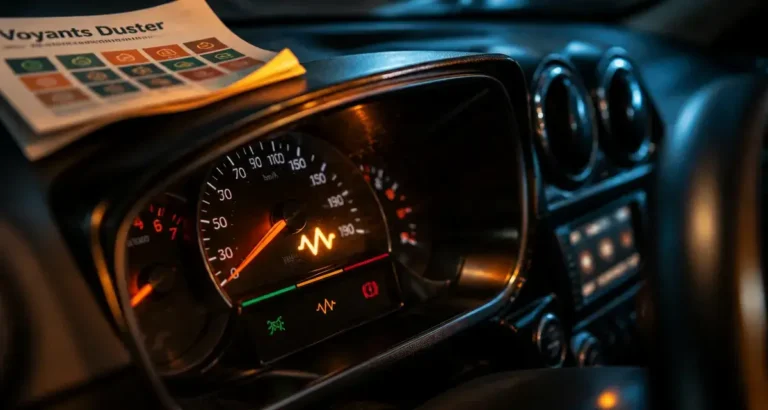 Voyants tableau de bord dacia duster : signal zigzag orange, codes rouge/vert, éviter la panne