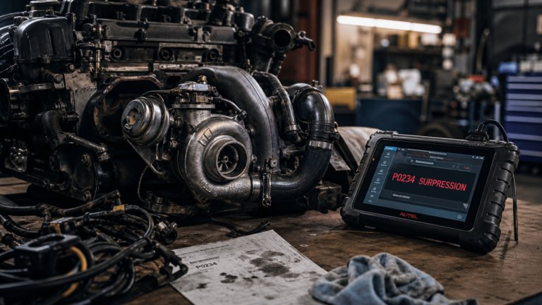 code defaut p0234 surpression turbo, valise diagnostic au garage
