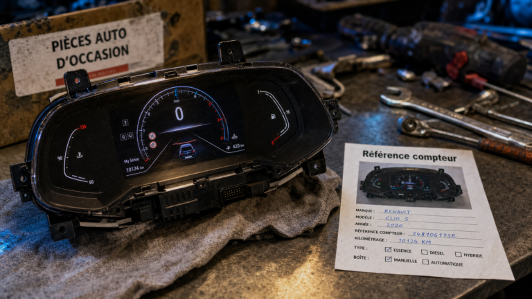 Compteur clio 5 démonté et référence pour vérifier la pièce