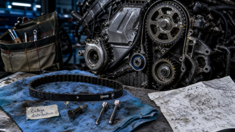 Distribution décalée démarrage impossible : calage distribution du moteur