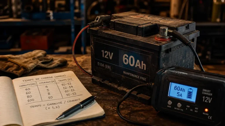 Temps de charge batterie voiture 12v 60ah avec chargeur intelligent