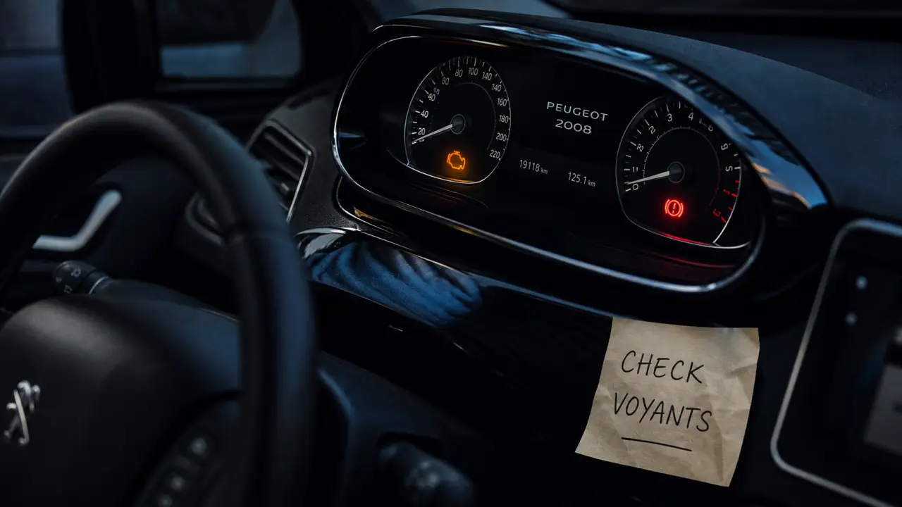 Voyants Peugeot 2008 : témoin rouge, orange ou clignotant sur tableau de bord