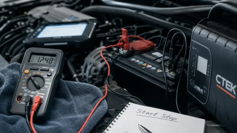 Defaut start and stop et perte de puissance : contrôle batterie et EPC avec multimètre