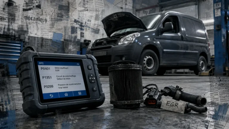 Problème peugeot partner 1.6 hdi 90 : symptômes EGR, injecteurs, turbo (valise OBD)