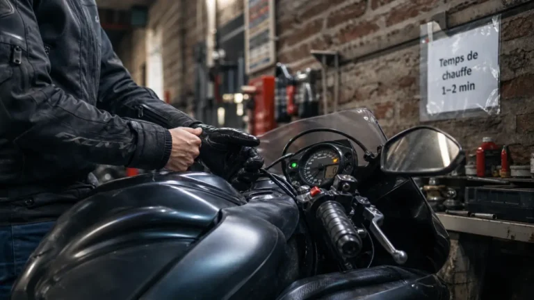 Temps de chauffe moto : ralenti à éviter