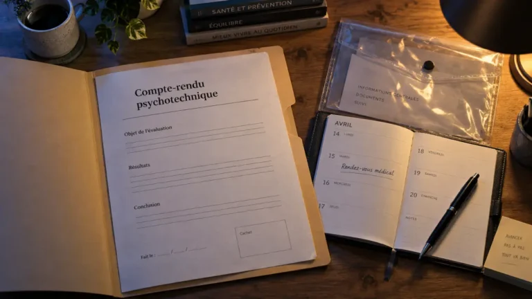 Le test psychotechnique du permis est valable 6 mois, à présenter avant la visite médicale