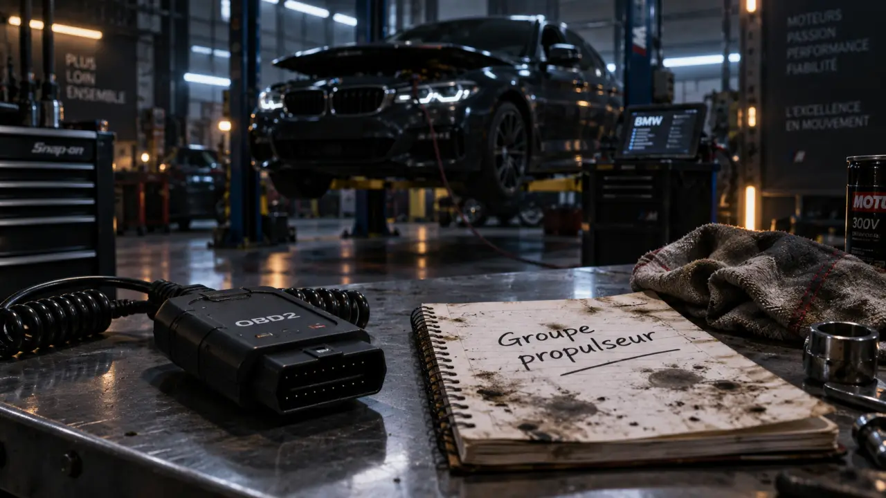 groupe propulseur bmw : diagnostic OBD2 en garage