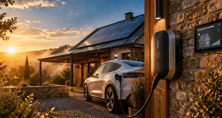 Panneaux solaires pour recharge voiture electrique : borne et voiture, 4 à 6 panneaux pour 50 km/jour