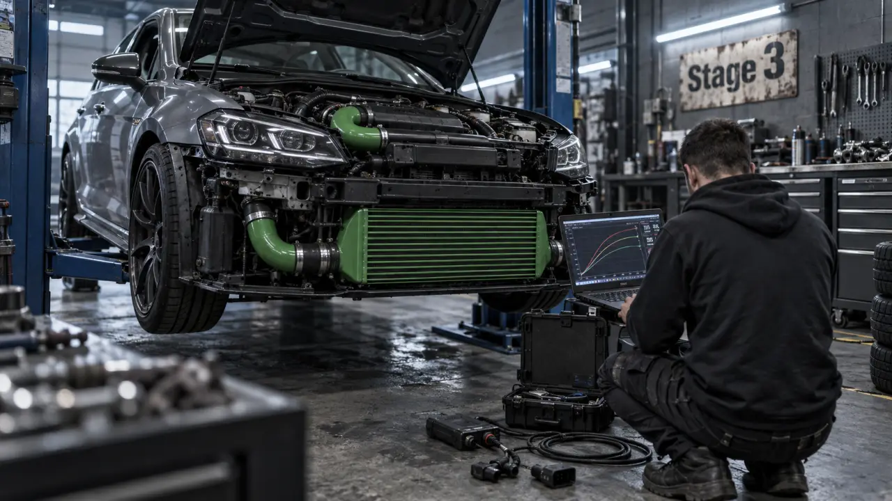 Stage 3 voiture : atelier turbo, pont et mesures dyno