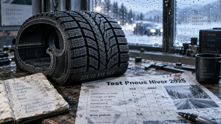 Test pneu hiver 2025 : freinage sur mouillé, pneu hiver